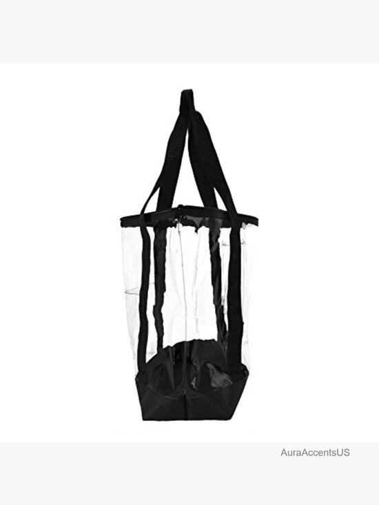 Amazon.com: Clear PVC Zipper Tote Bag/Security Clear Tote  Clear PVC Security Tote Shoulder Bag Work Shopping Travel 20\